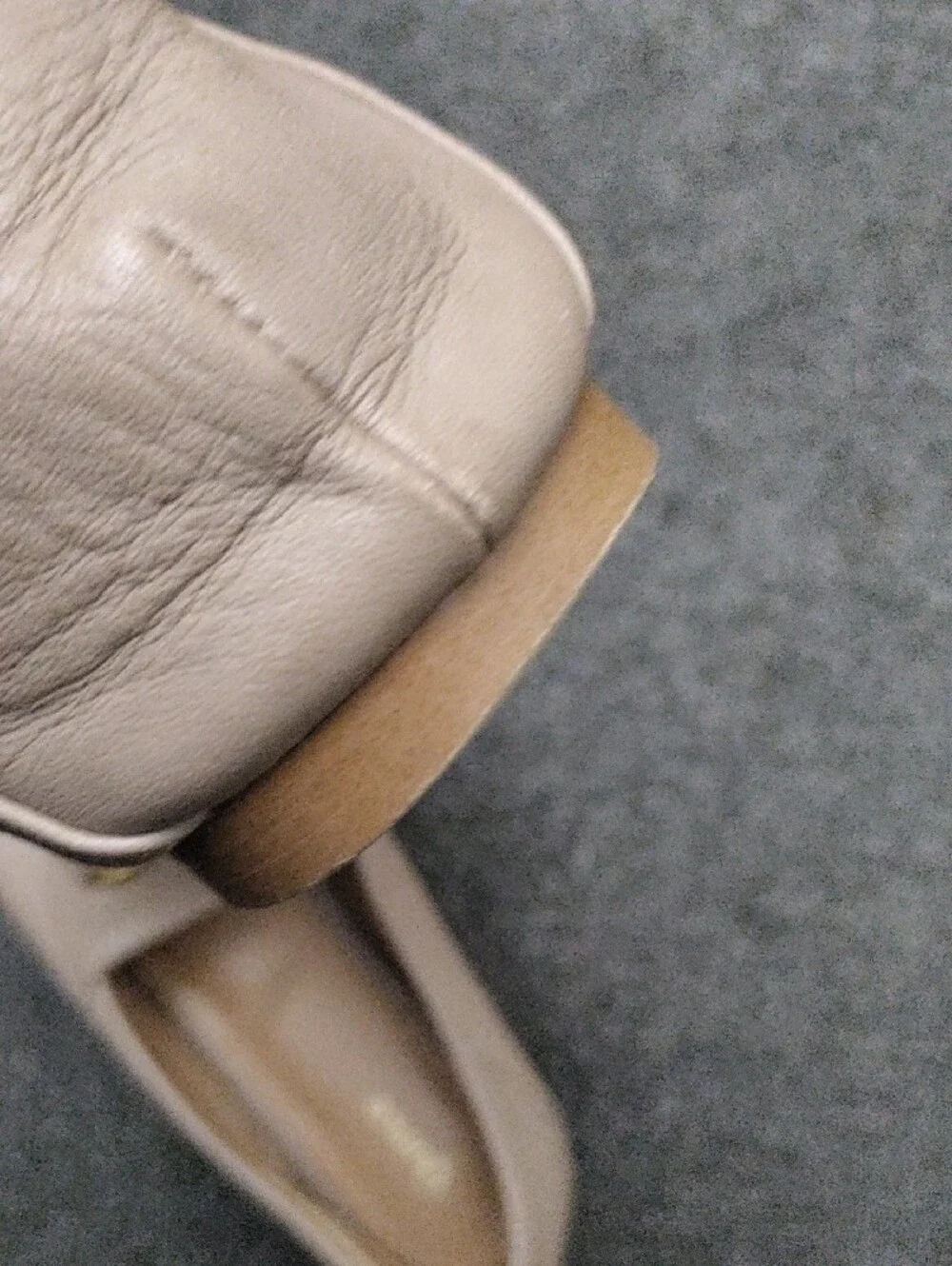 Quince Beige Leather Loafers with Gold Horsebit